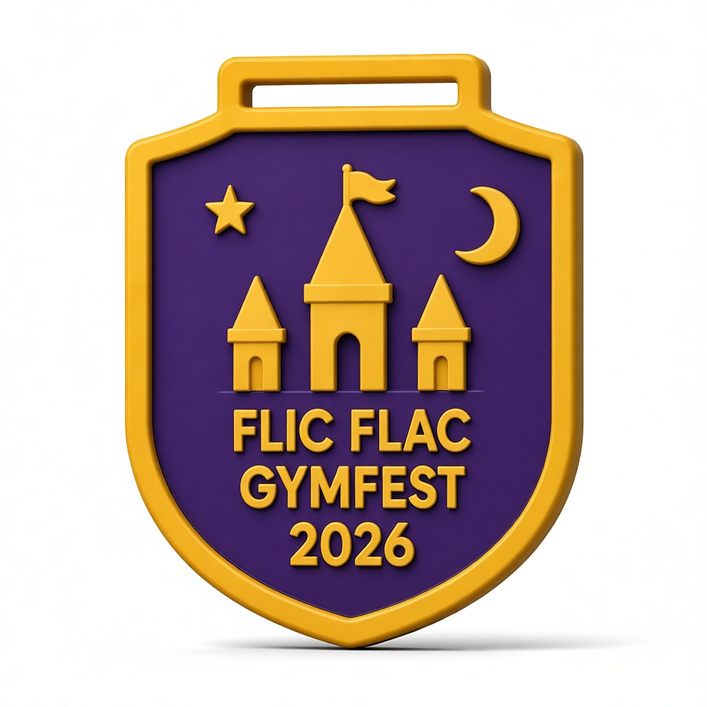 Flic Flac Gymfest Medal free 3D printable STL
