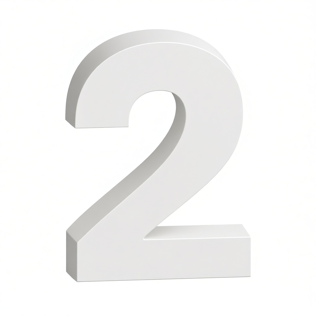 Number 2 Figurine free 3D printable STL