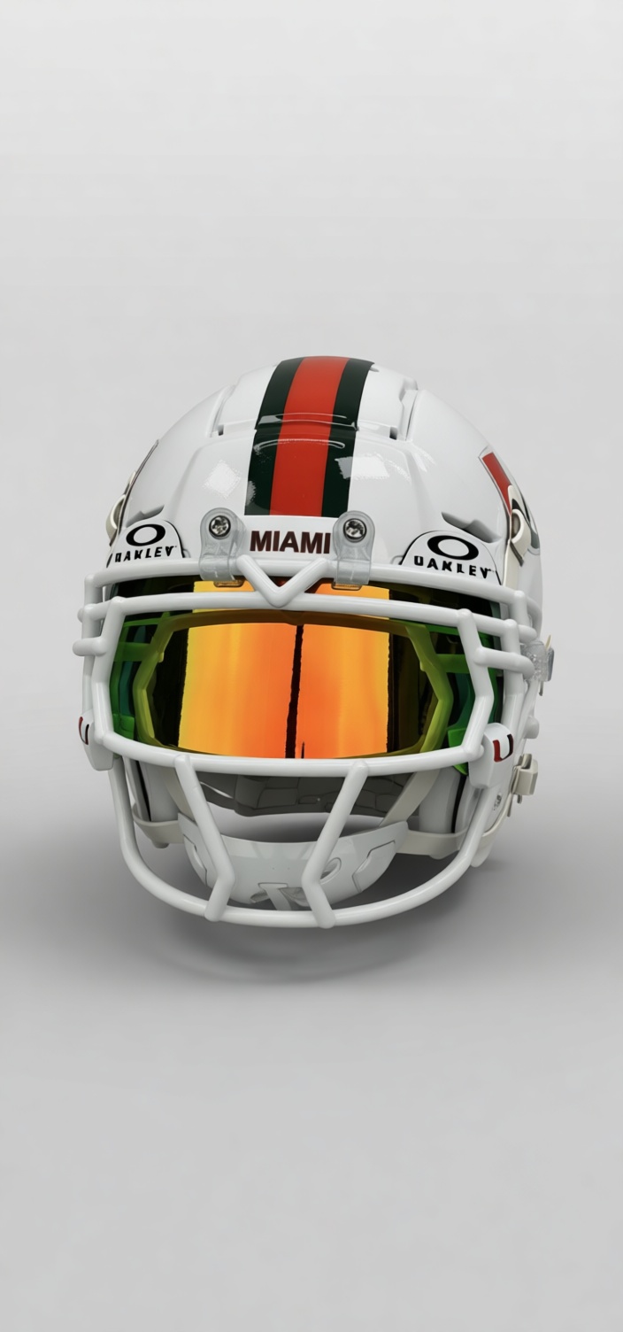 Miami Hurricanes Helmet free 3D printable STL