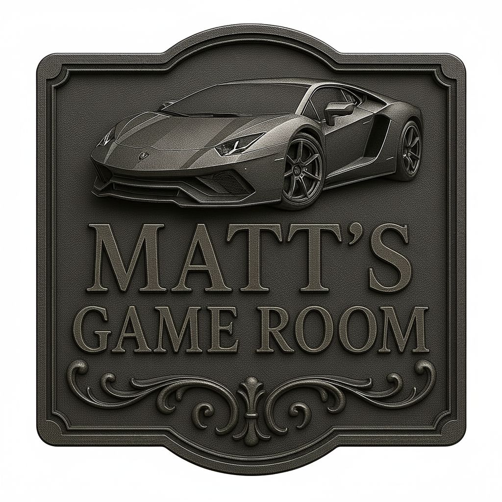Custom Game Room Sign free 3D printable STL