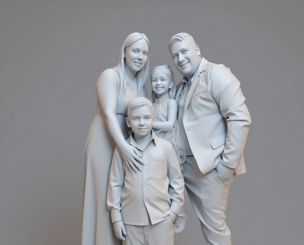 Family Group Figurine free 3D printable STL