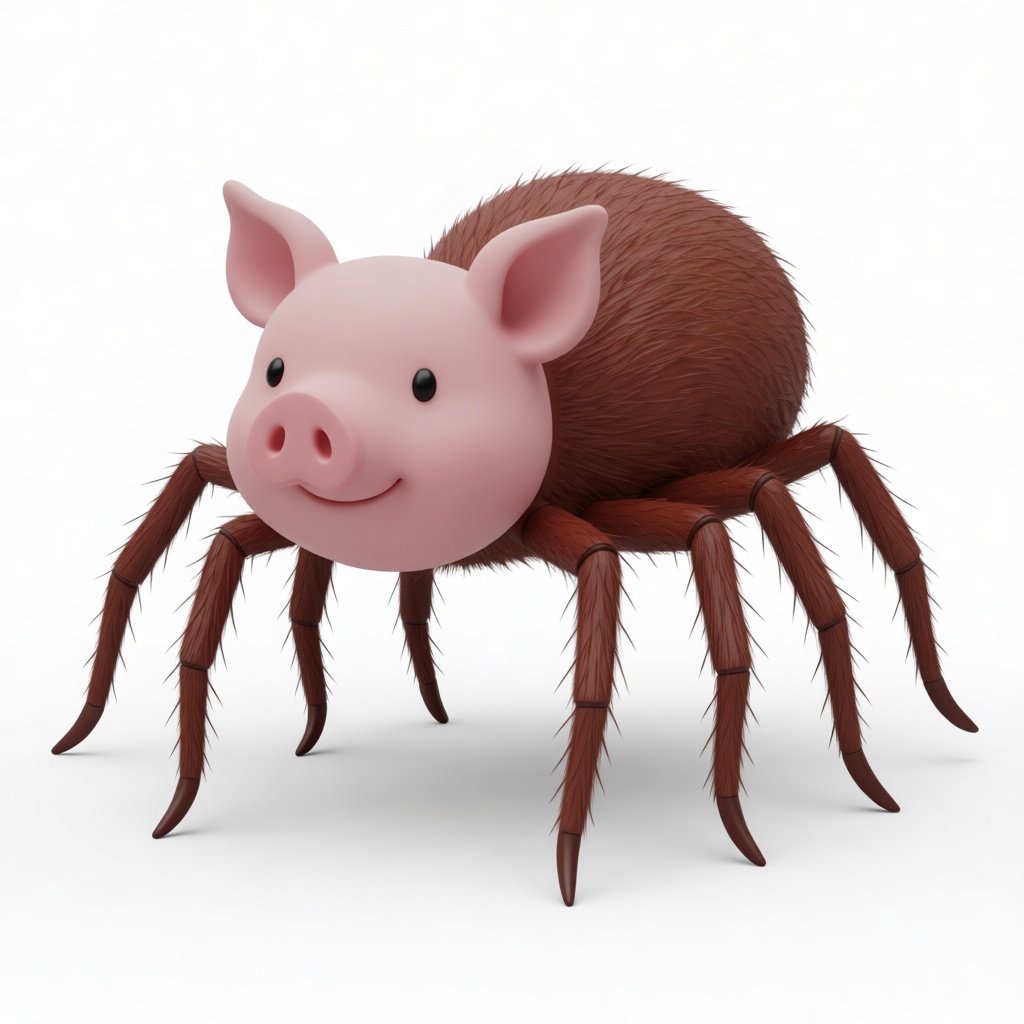 Pig Head Spider Figurine free 3D printable STL
