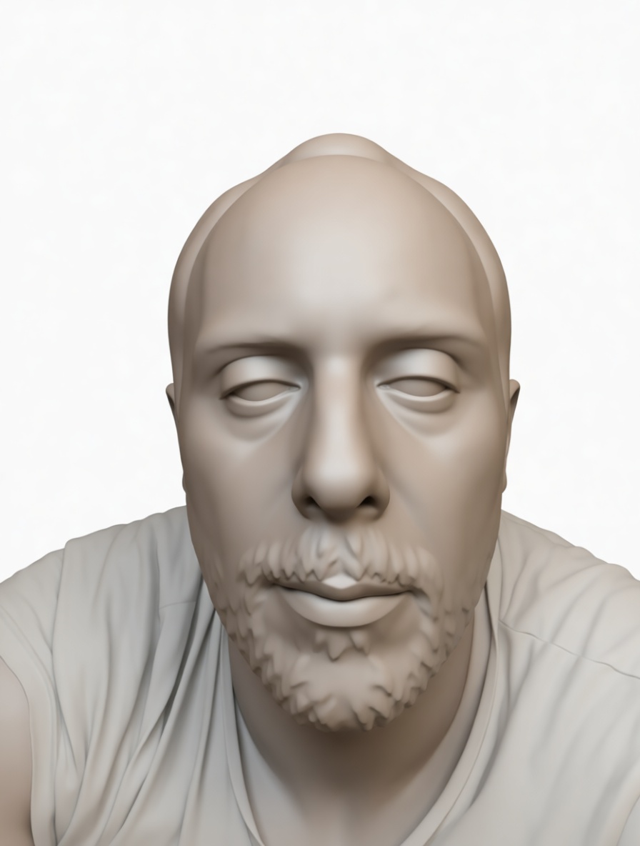 Bearded Man Bust free 3D printable STL