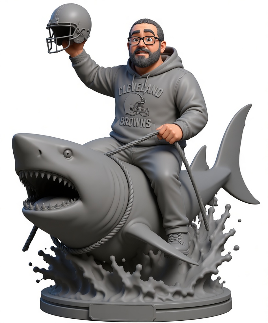 Cleveland Browns Fan Figurine free 3D printable STL
