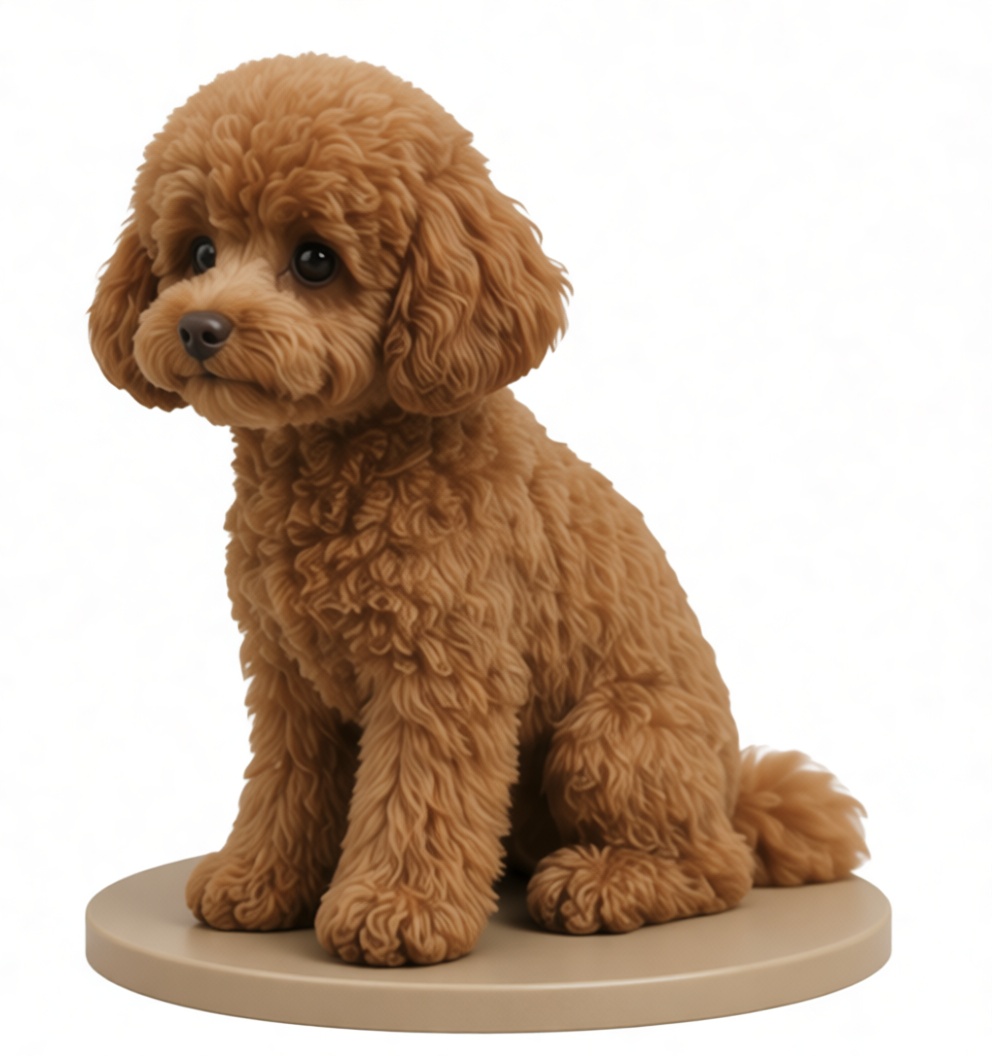 Toy Poodle Figurine free 3D printable STL