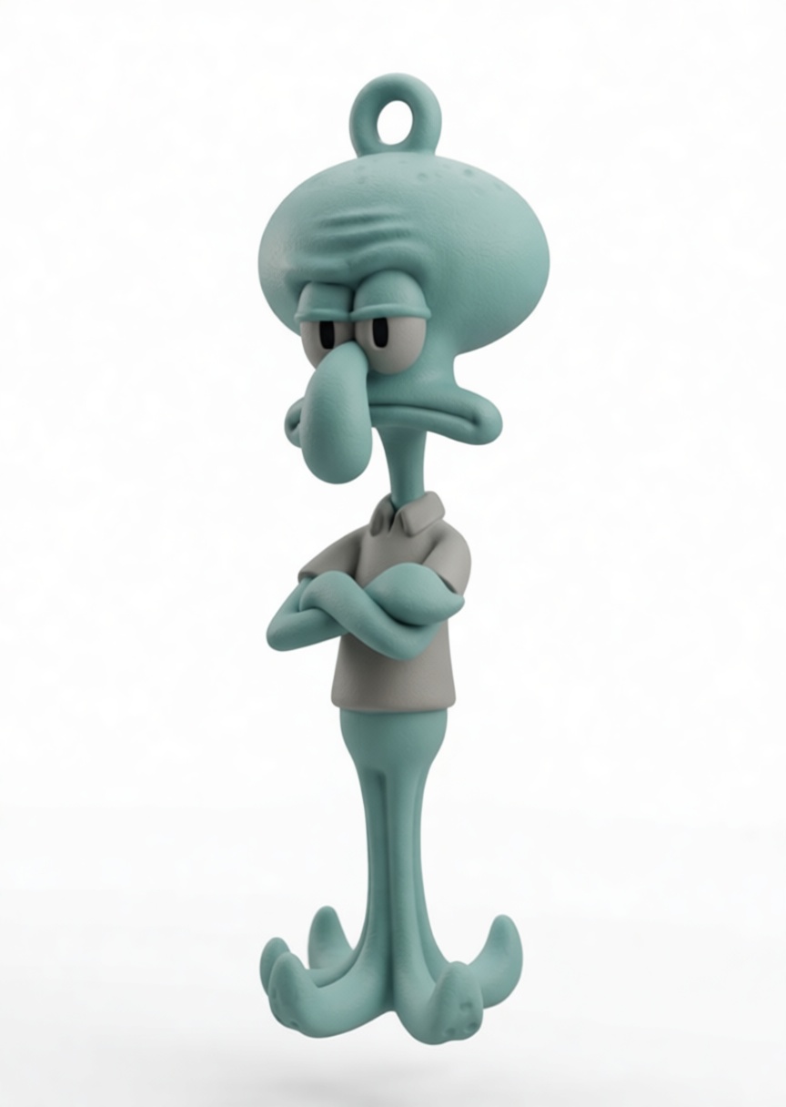 Squidward Tentacles Figurine free 3D printable STL
