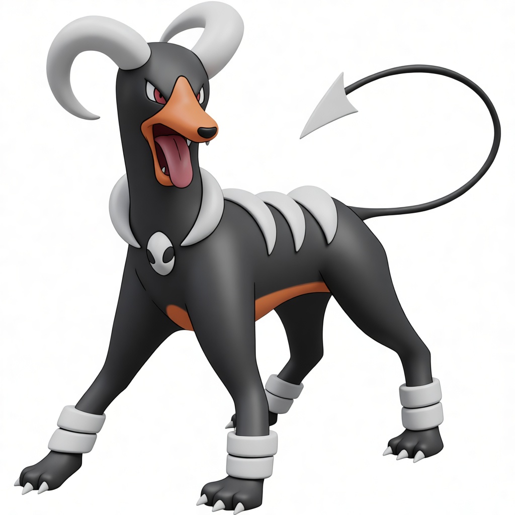 Houndoom Pokémon Figurine free 3D printable STL