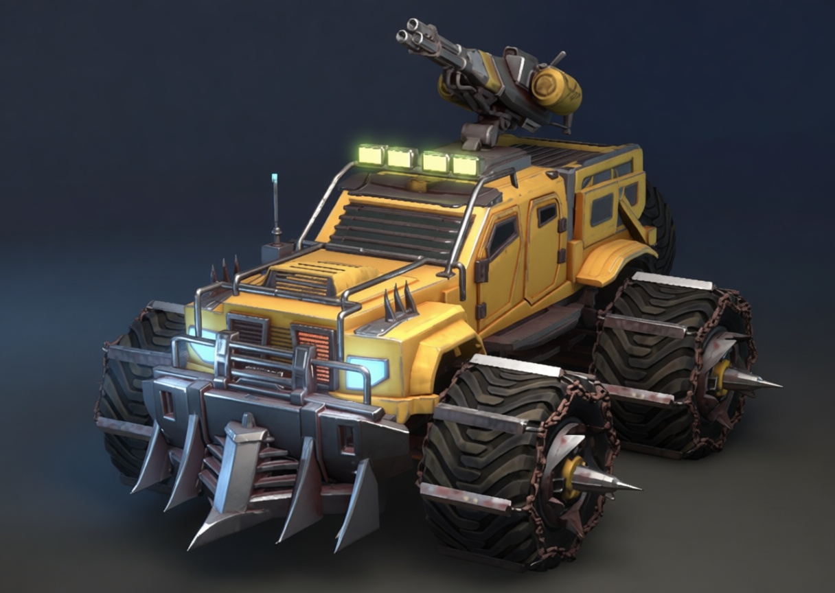 Post-Apocalyptic Monster Truck free 3D printable STL