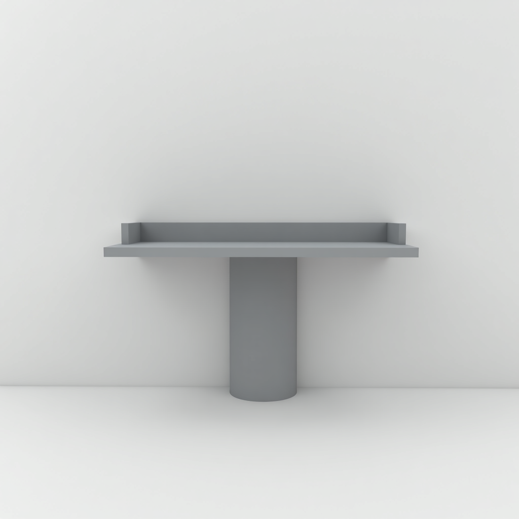 Modern L-Shaped Shelf free 3D printable STL