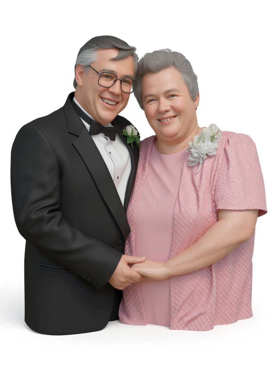 Wedding Couple Bust free 3D printable STL