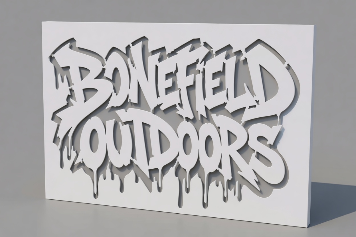 Bonefield Outdoors Sign free 3D printable STL