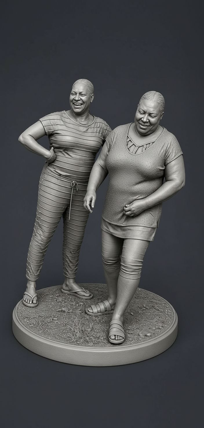 Two Women Figurine free 3D printable STL