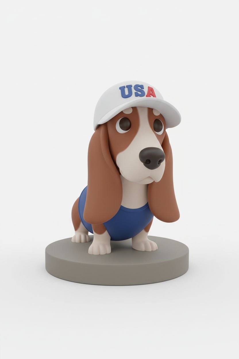 Basset Hound Figurine free 3D printable STL