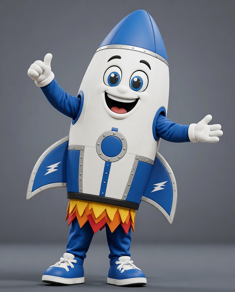 Rocket Mascot Figurine free 3D printable STL