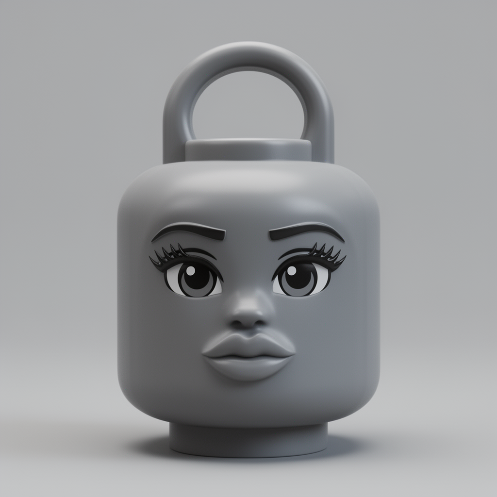 Lego Girl Head Figurine free 3D printable STL