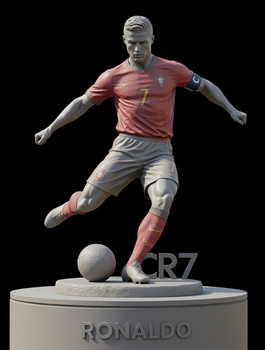 Cristiano Ronaldo Figurine free 3D printable STL