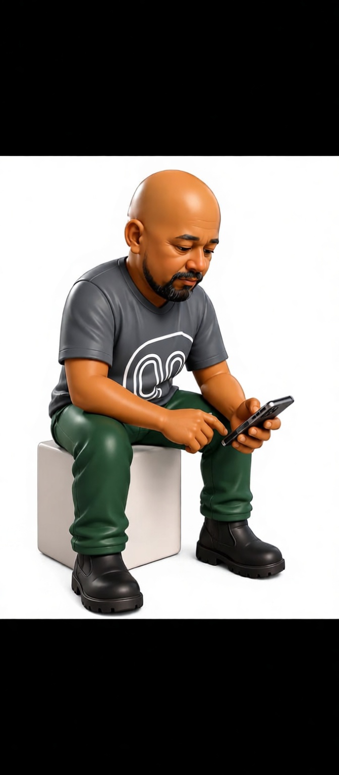 Bald Man Sitting Figurine free 3D printable STL