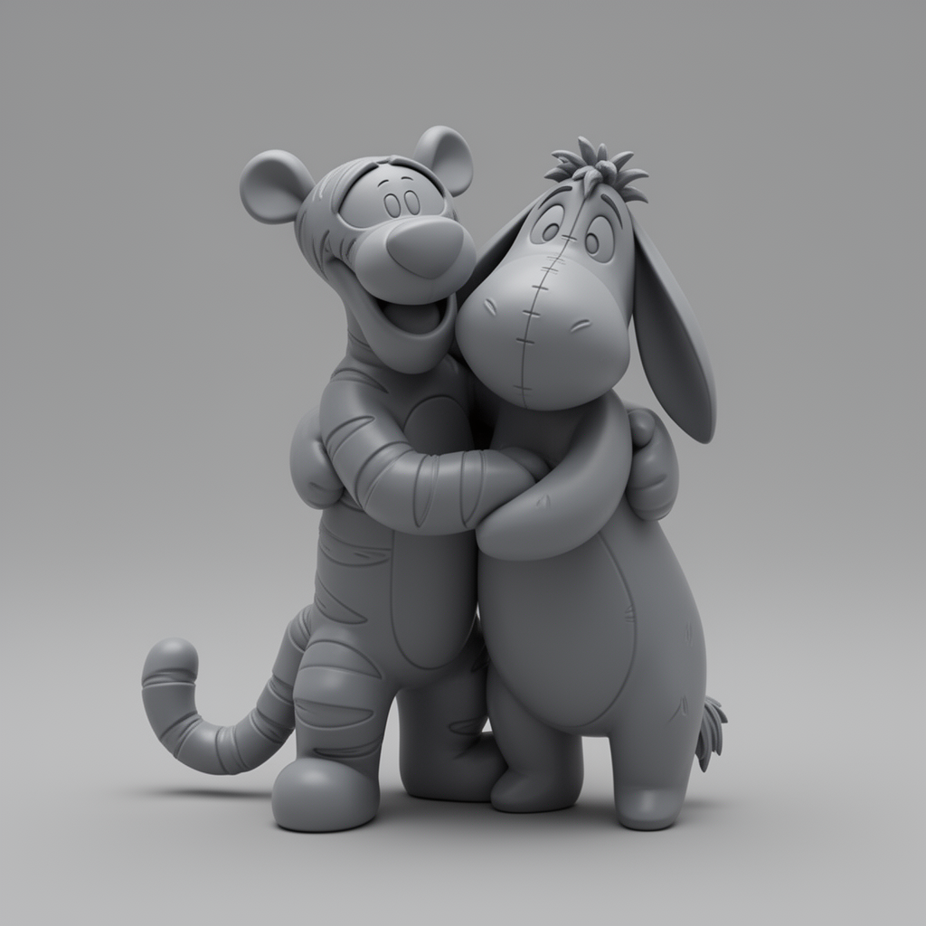 Tigger and Eeyore Figurine free 3D printable STL
