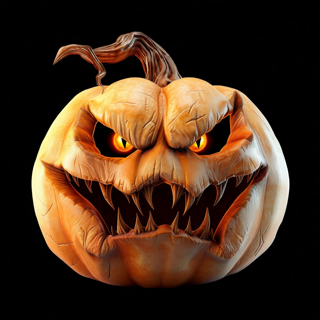 Evil Pumpkin Head Figurine free 3D printable STL
