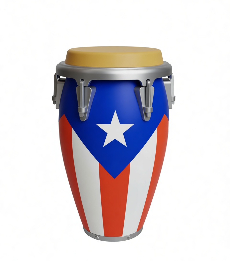 Puerto Rican Conga Drum free 3D printable STL