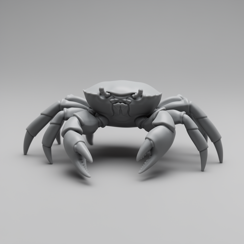 Crawling Crab Figurine free 3D printable STL