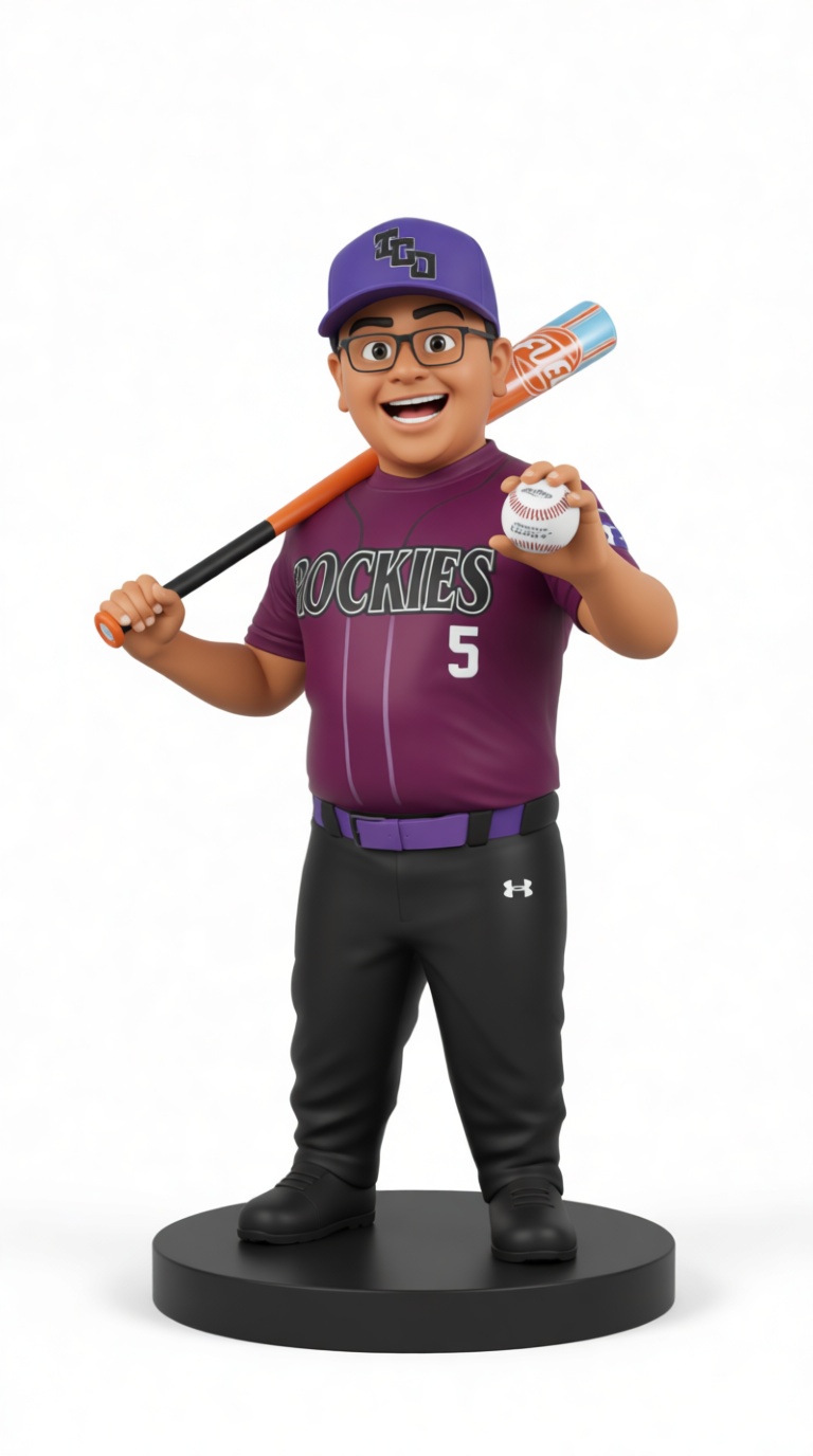 Colorado Rockies Baseball Figurine free 3D printable STL