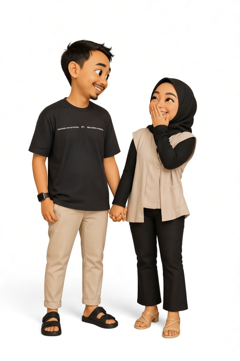 Couple Cartoon Figurines free 3D printable STL