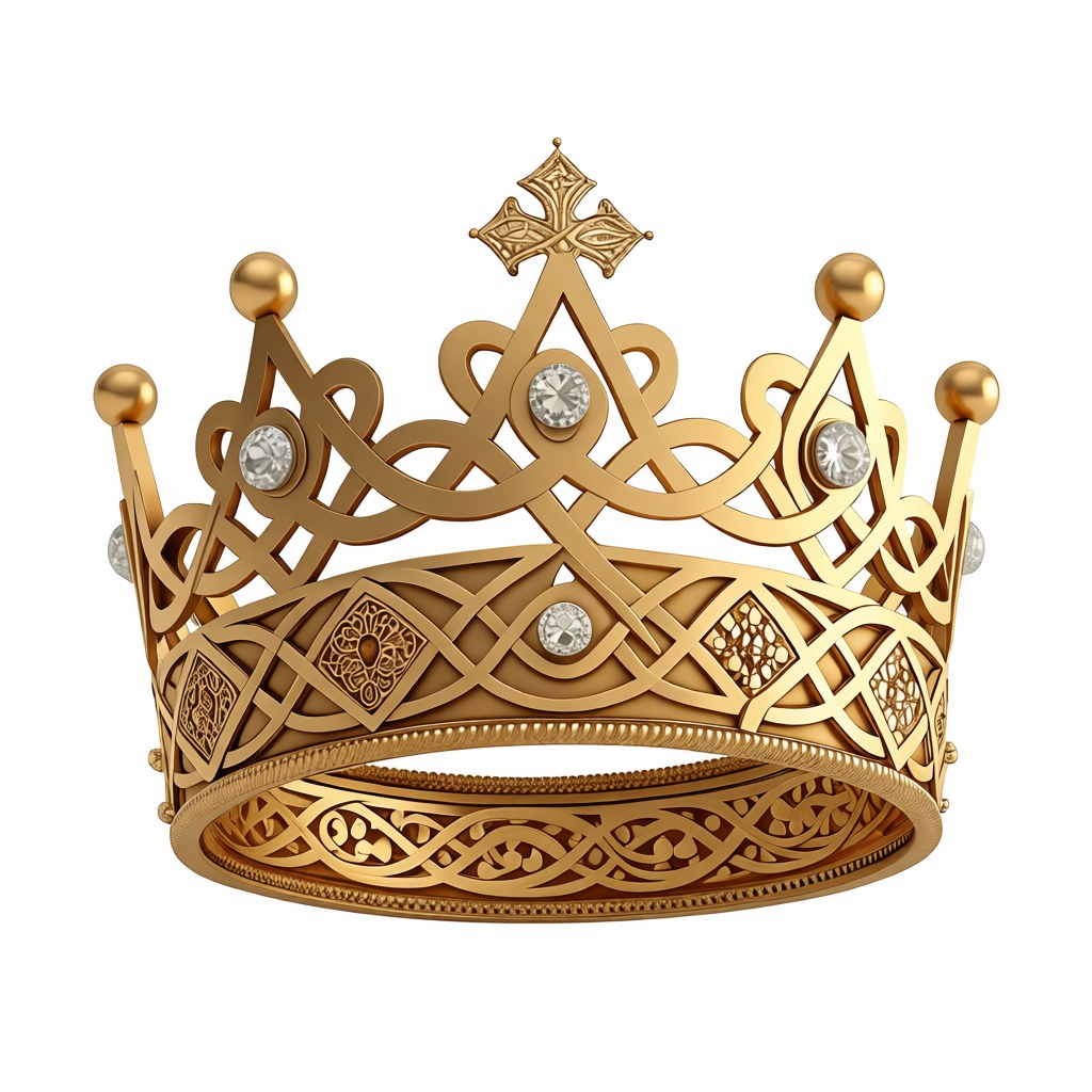 Medieval Gold Crown free 3D printable STL