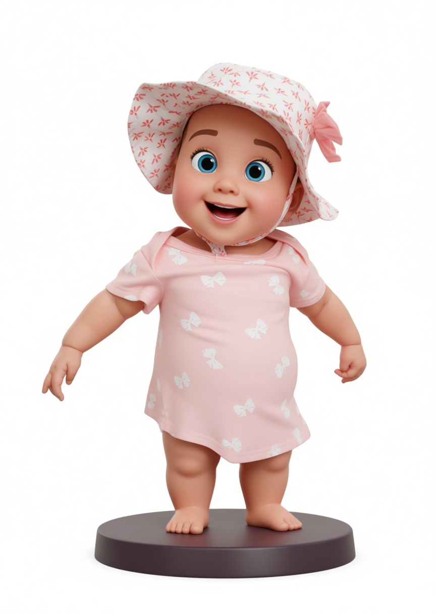 Baby Girl Figurine free 3D printable STL