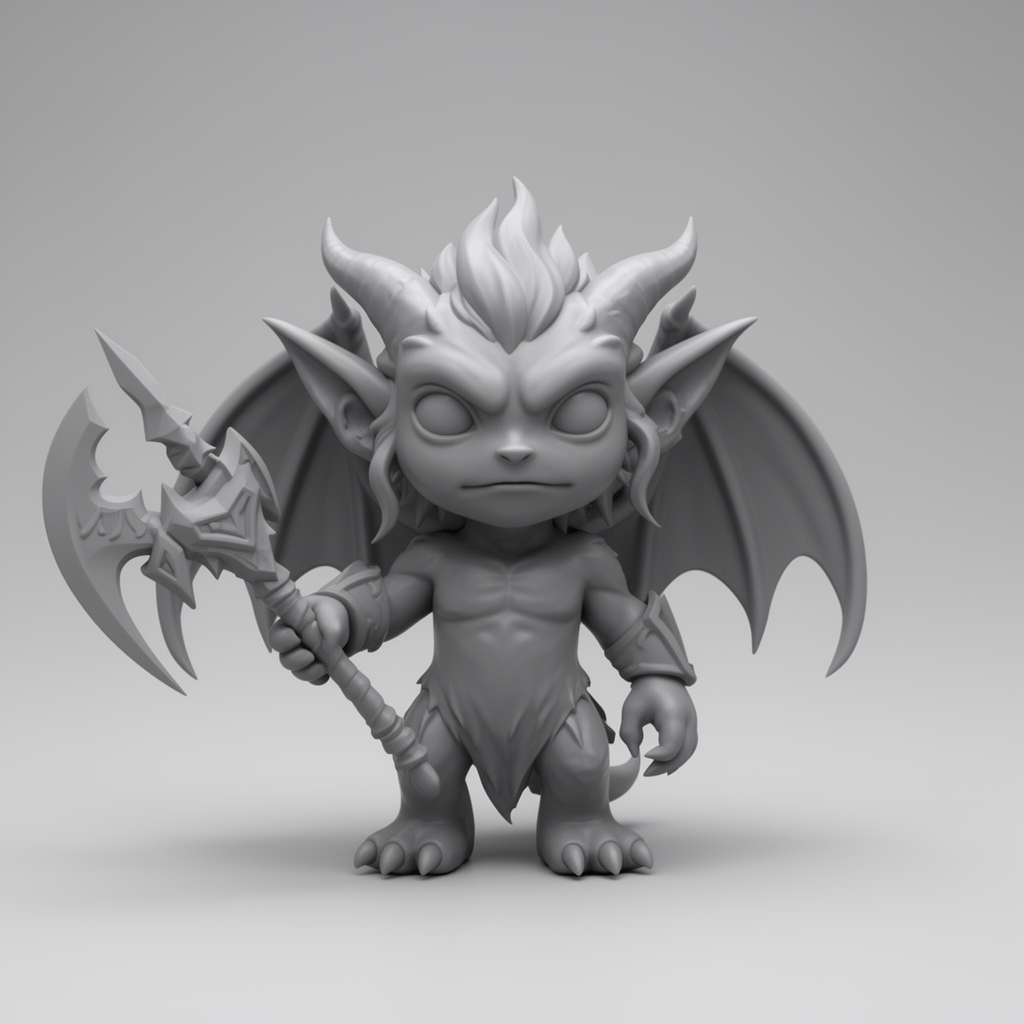 Lil' Illidan Monster Figurine free 3D printable STL