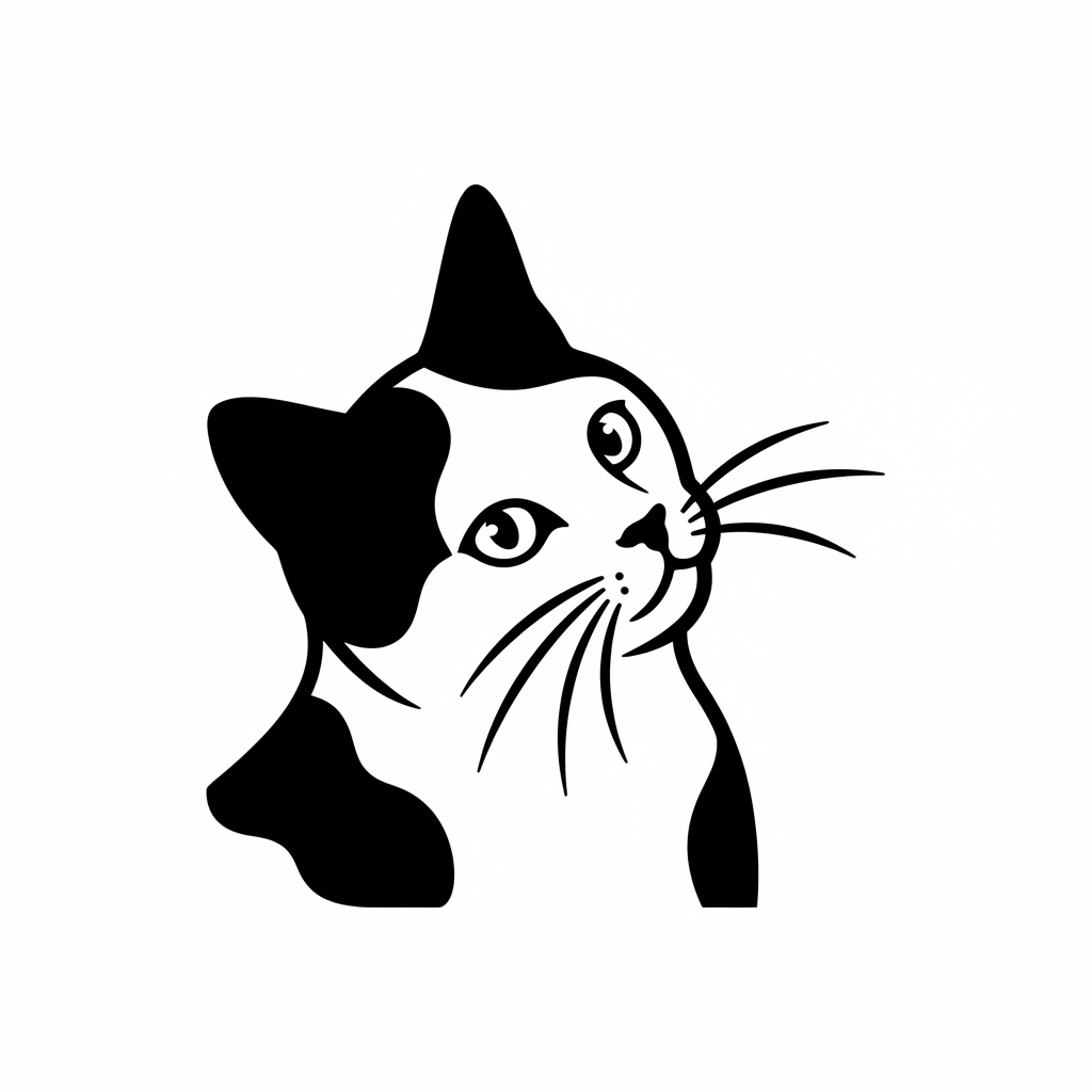 Tuxedo Cat Bust free 3D printable STL