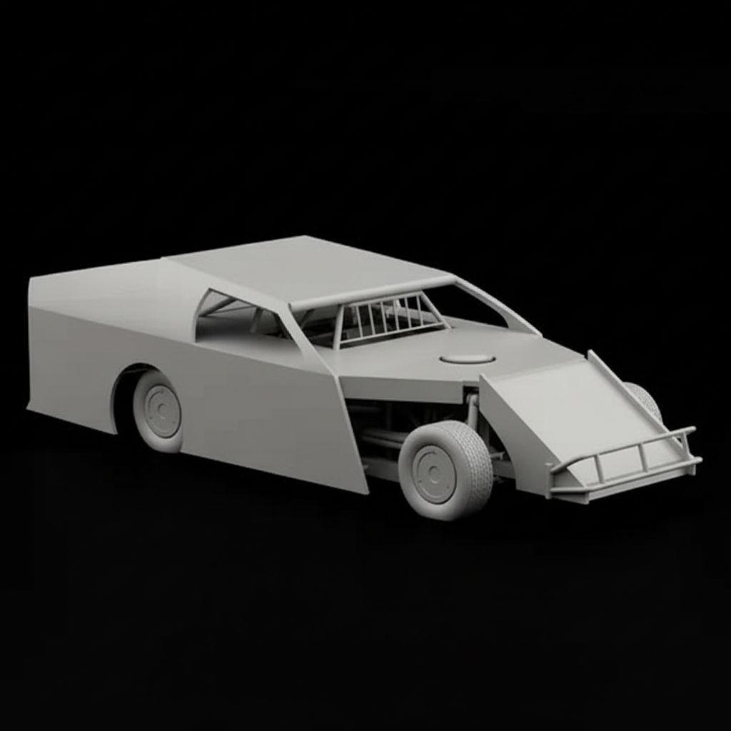 Dirt Late Model Racecar Model free 3D printable STL