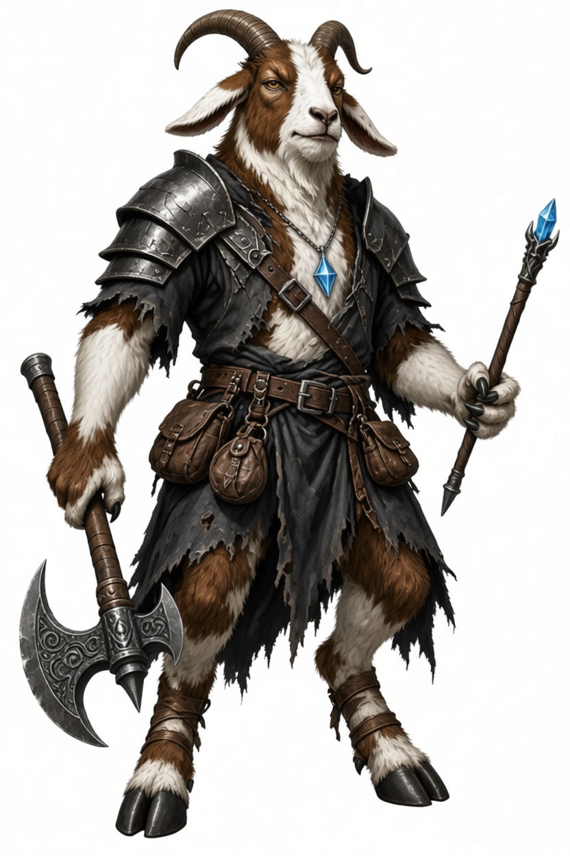 Satyr Warrior Figurine free 3D printable STL