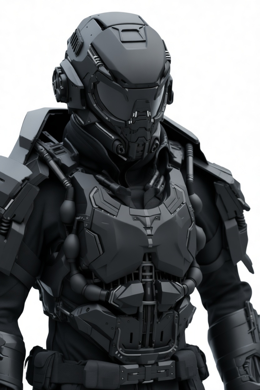 Futuristic Tactical Armor Figurine free 3D printable STL