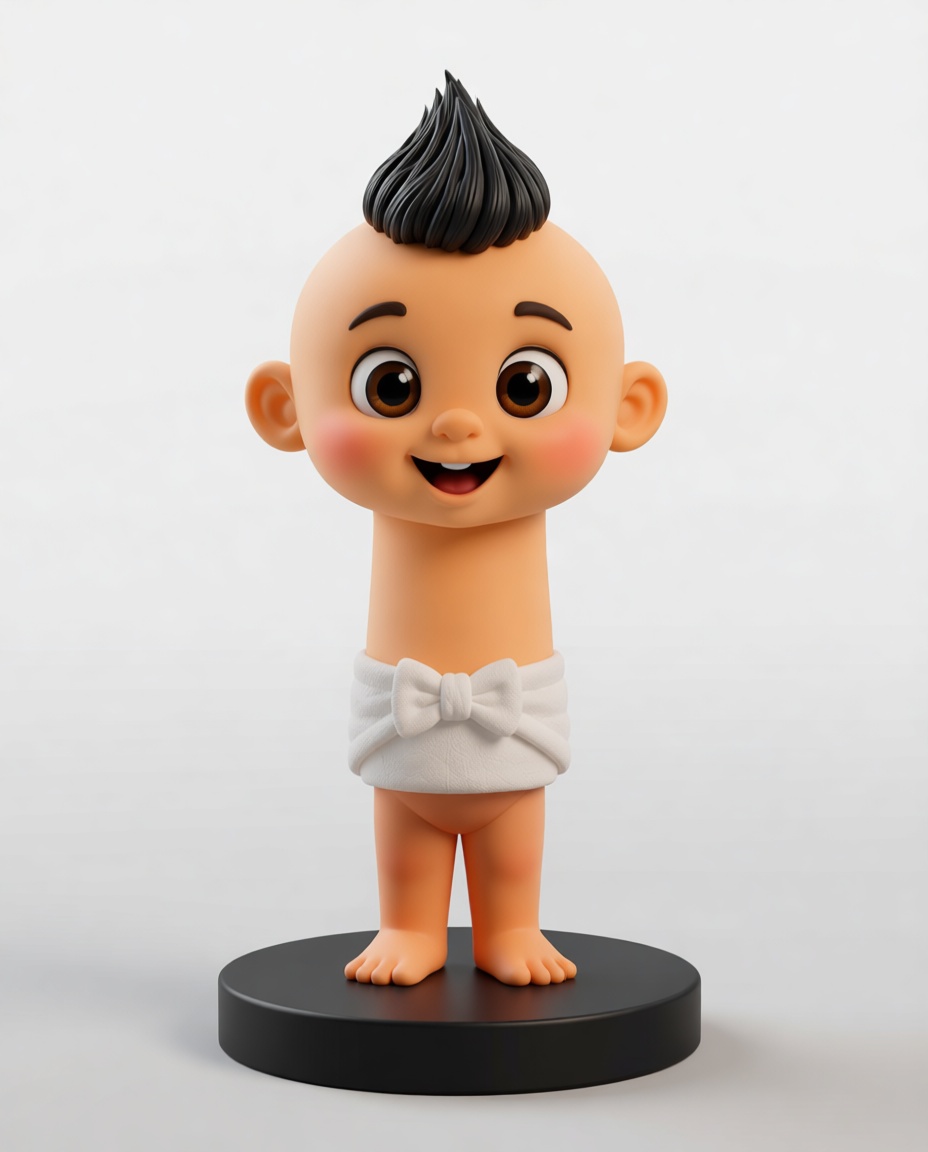 Happy Baby Figurine free 3D printable STL