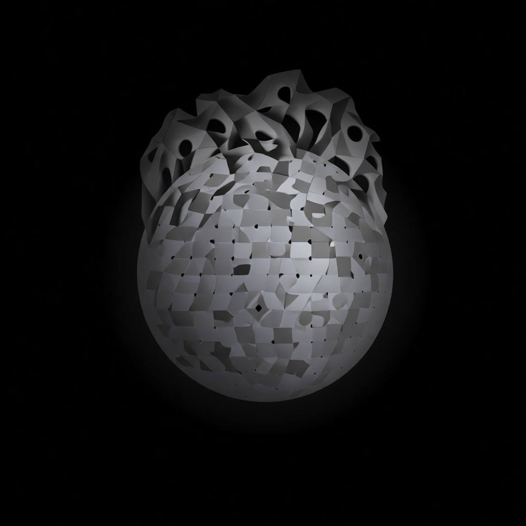 Abstract Geometric Sphere Sculpture free 3D printable STL
