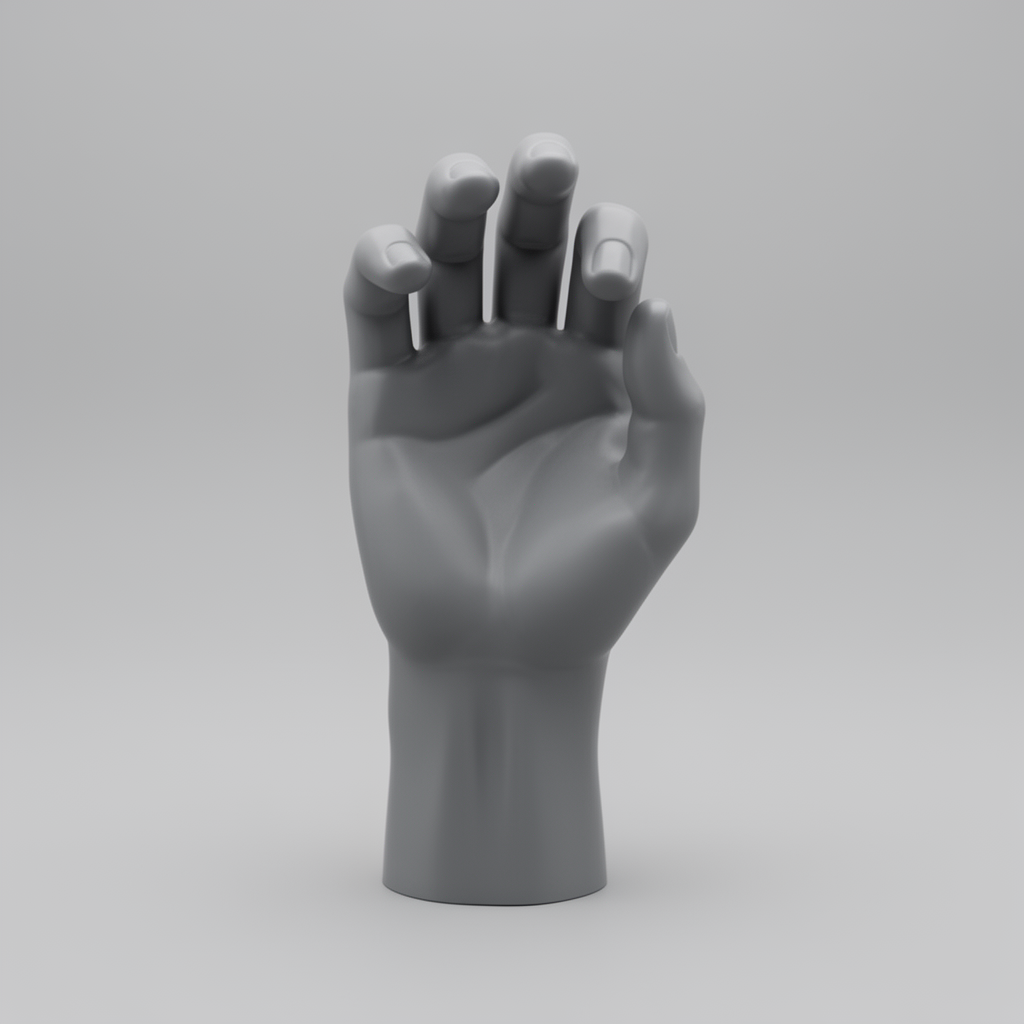 Human Male Hand Grip free 3D printable STL