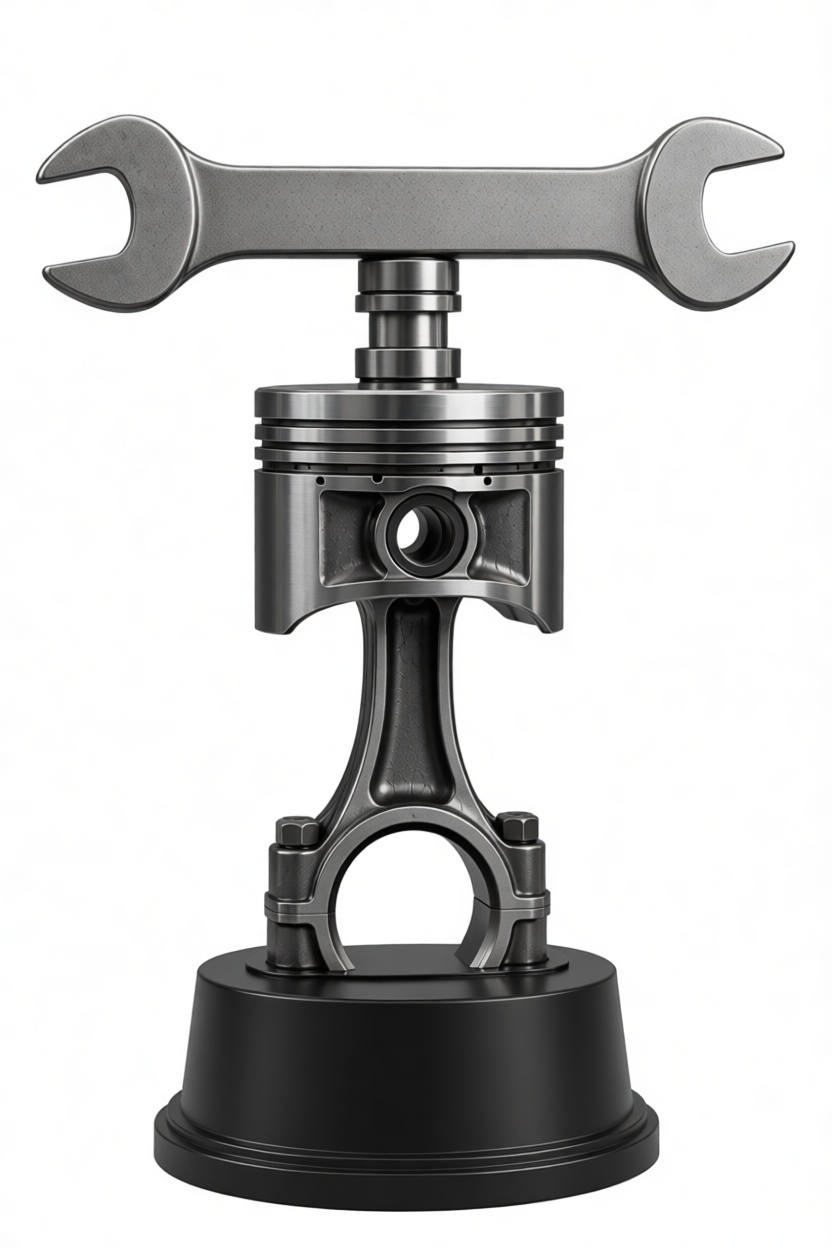 Piston and Wrench Trophy free 3D printable STL
