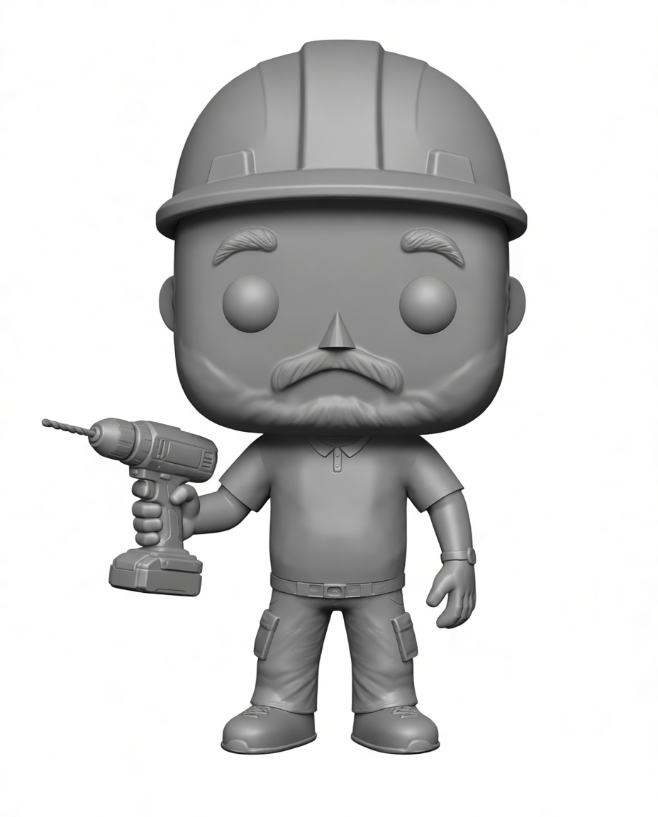 Construction Worker Figurine free 3D printable STL