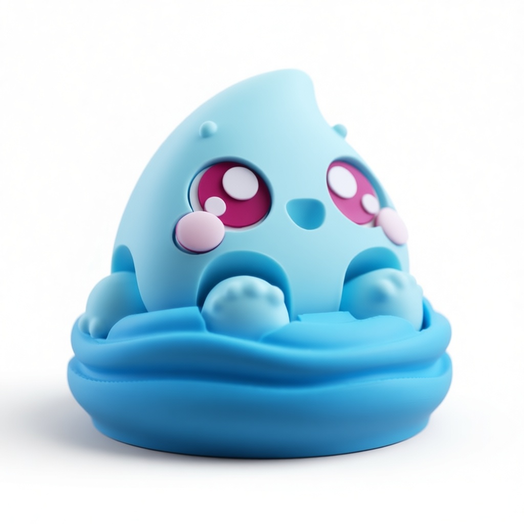 Blue Slime Figurine free 3D printable STL