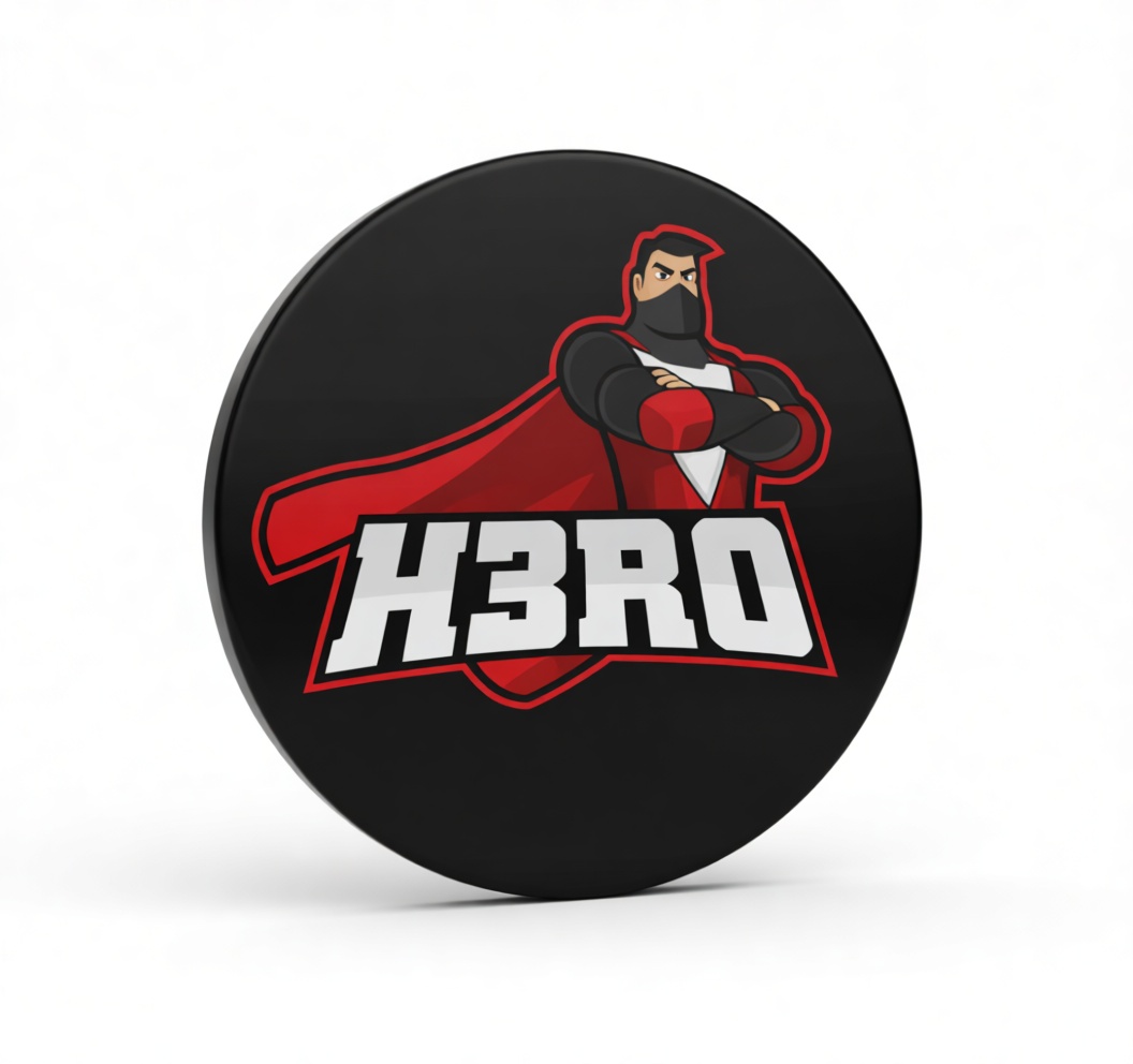 H3RO Logo Badge free 3D printable STL
