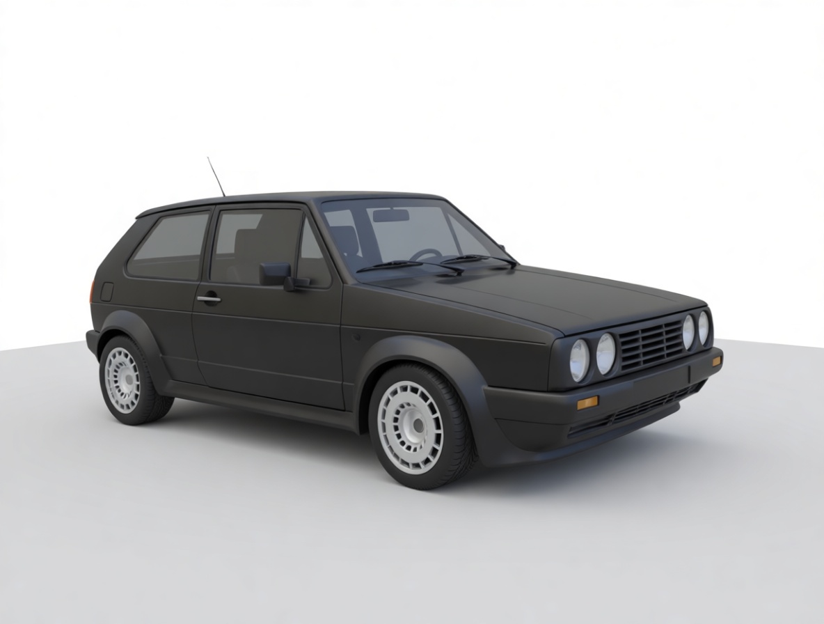 Volkswagen Golf Mk2 Model free 3D printable STL
