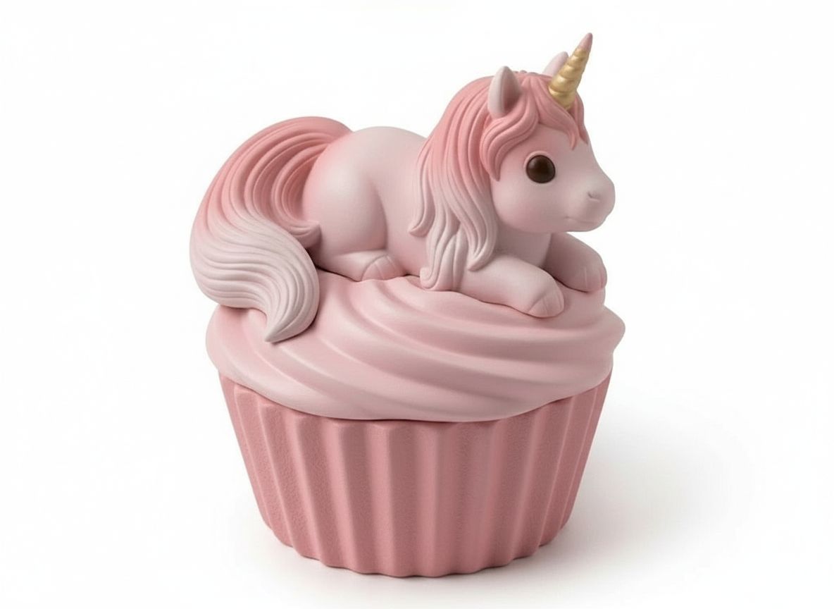 Unicorn Cupcake Figurine free 3D printable STL