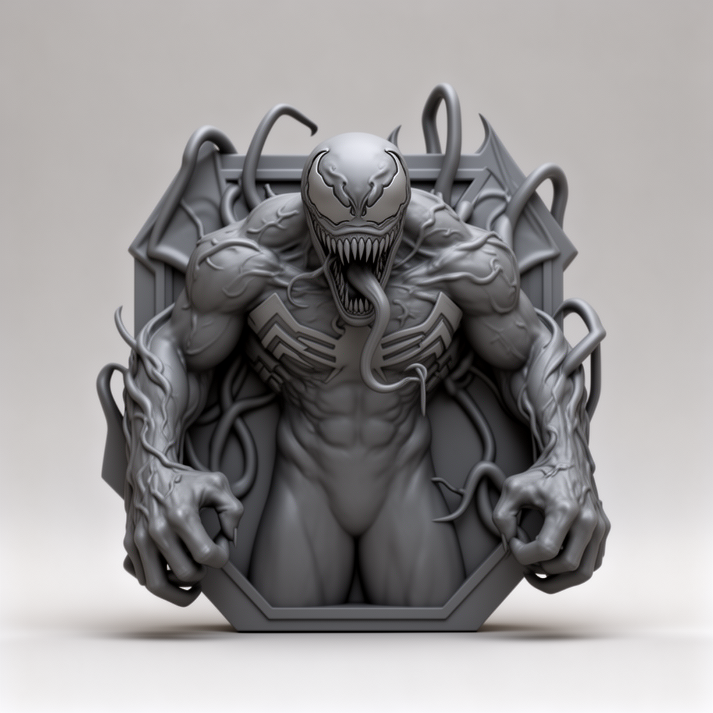 Venom Wall Art Sculpture free 3D printable STL