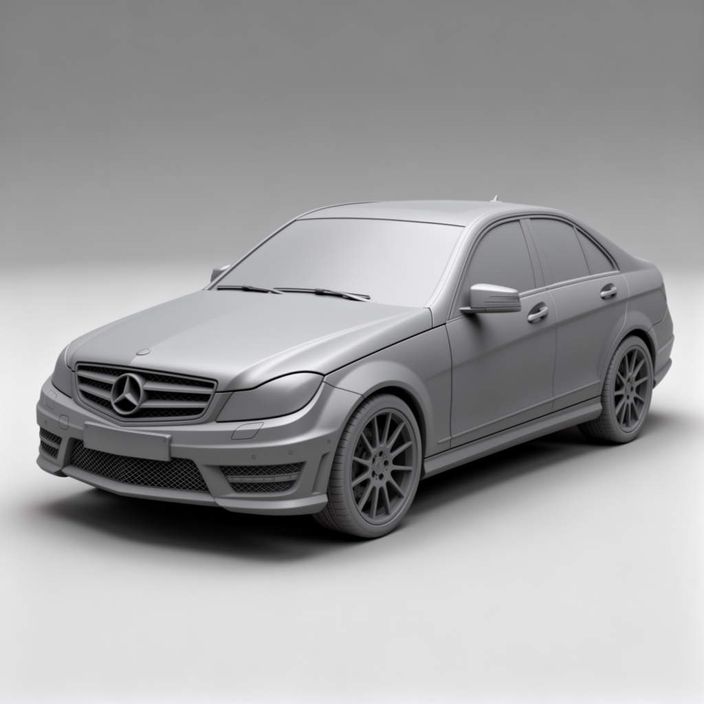Mercedes Benz W204 AMG Model free 3D printable STL