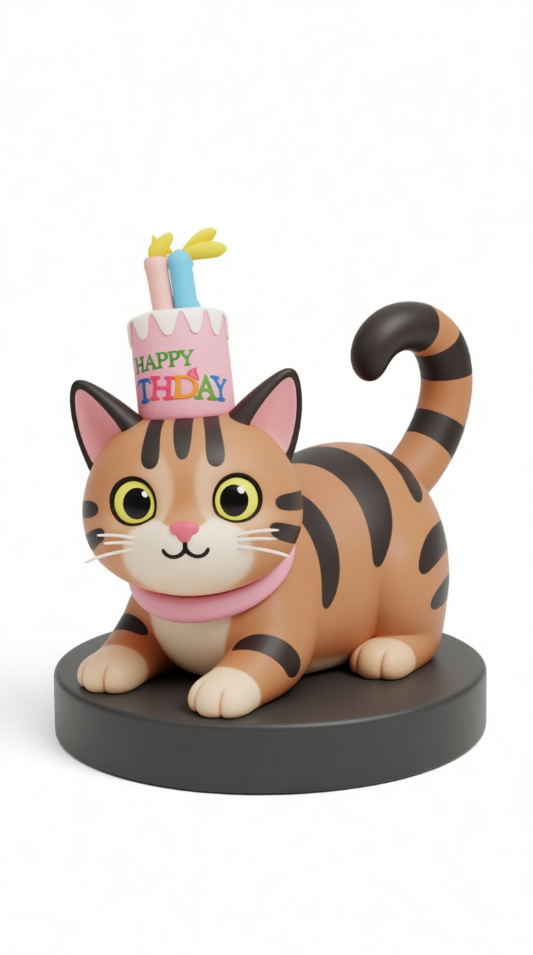 Tabby Cat Figurine free 3D printable STL