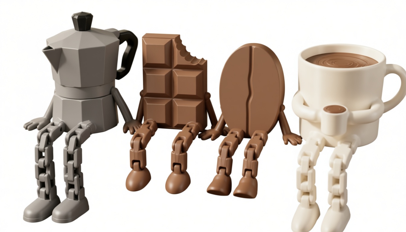Coffee and Chocolate Characters free 3D printable STL