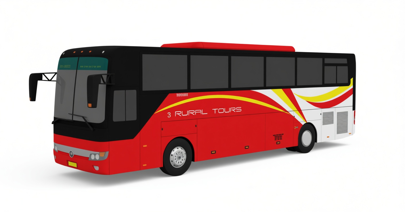 3 Rural Tours Bus Model free 3D printable STL