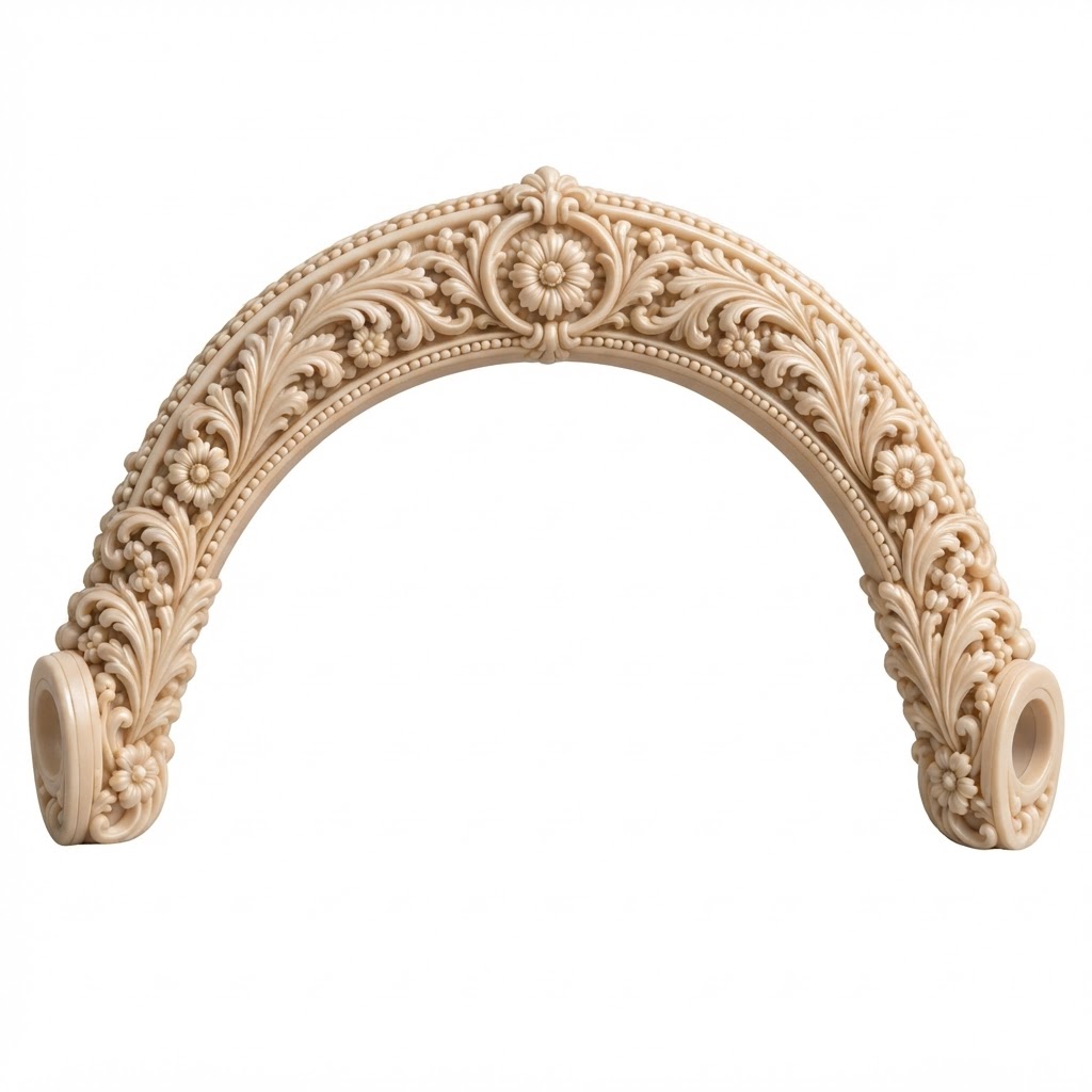 Ornate Floral Arch Sculpture free 3D printable STL
