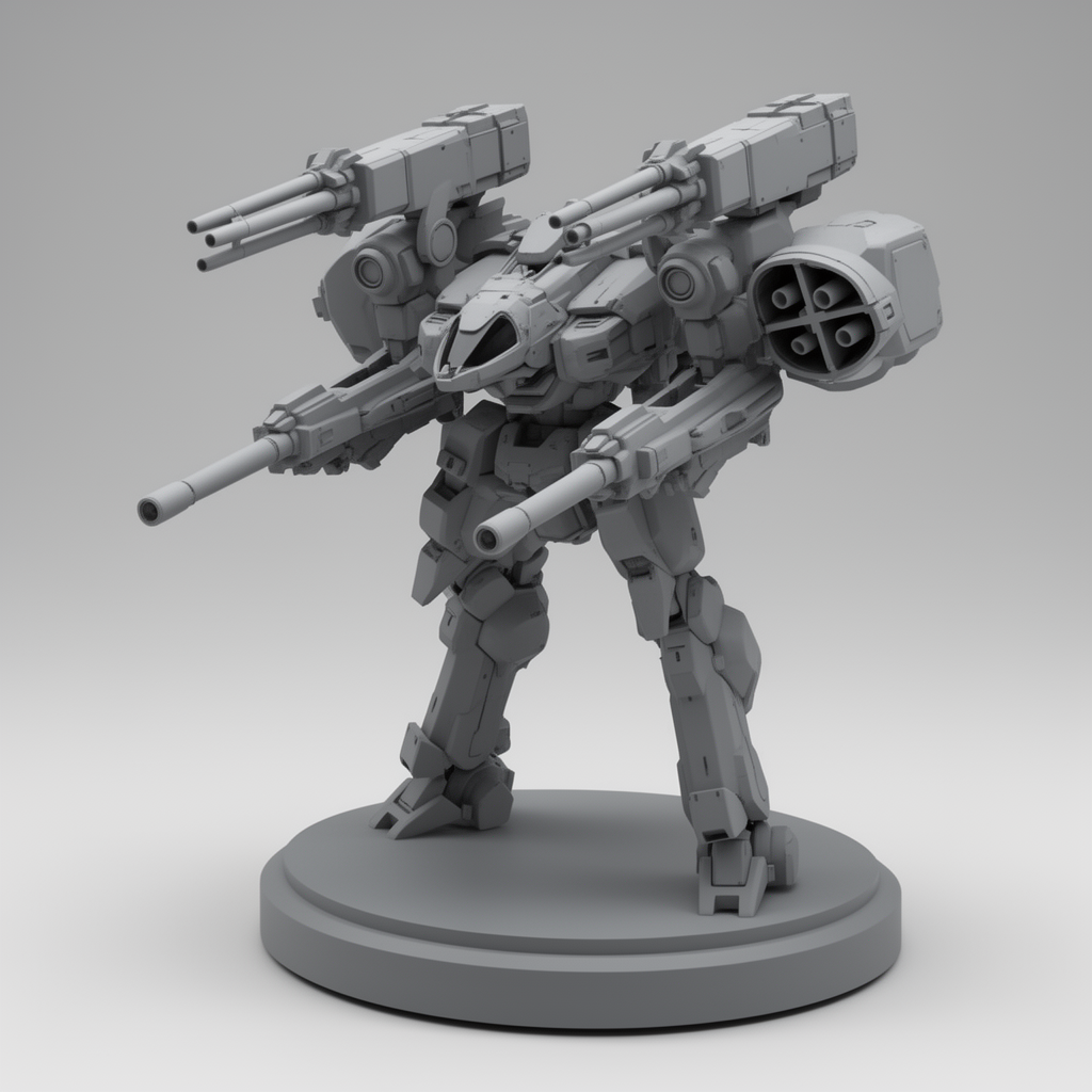 Sci-Fi Anime Mech Model free 3D printable STL